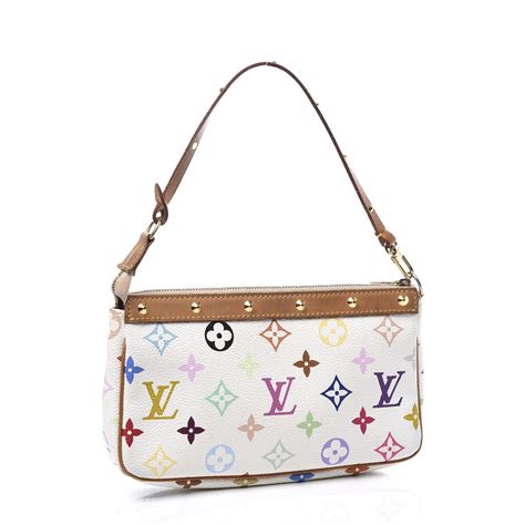 louis vuitton white monogram multicolore pochette|Louis Vuitton multi pochette bag.